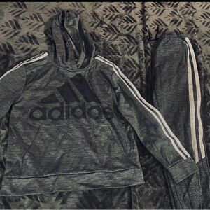 Adidas Charcoal Hoodie and Joggers Set